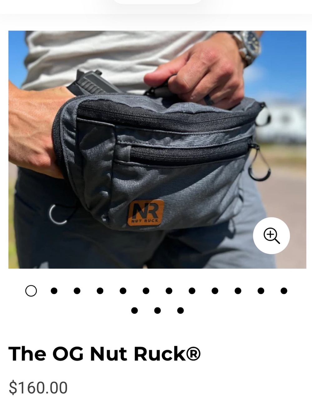 Nut Ruck Concealed Carry Belt Bag - Black